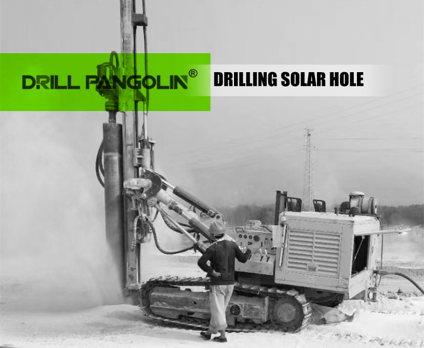 DRILL PAGNOLIN® APOLO solar drill rig (DTH) is drilled in the site