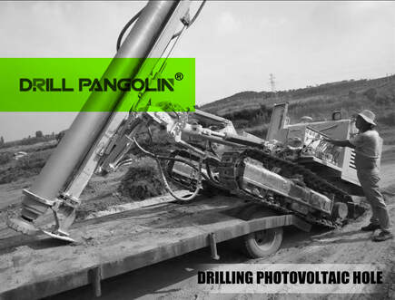 DRILL PAGNOLIN® APOLO solar drill rig (DTH) is loaded on the truck