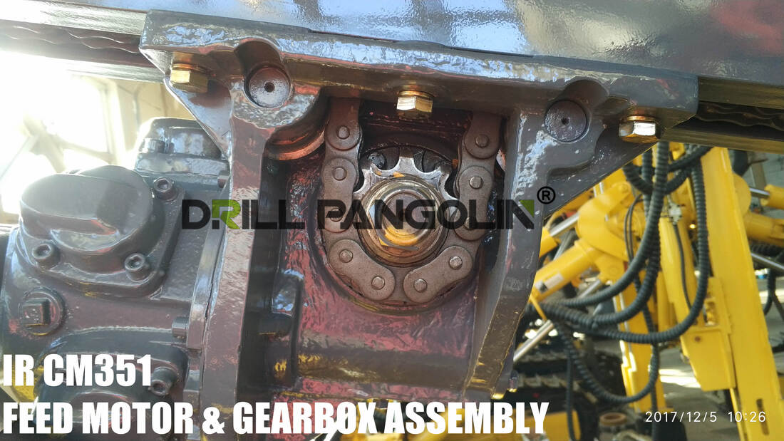 feed reduction gearbox for Ingersoll Rand CM351 pneumatic crawler drilling rig