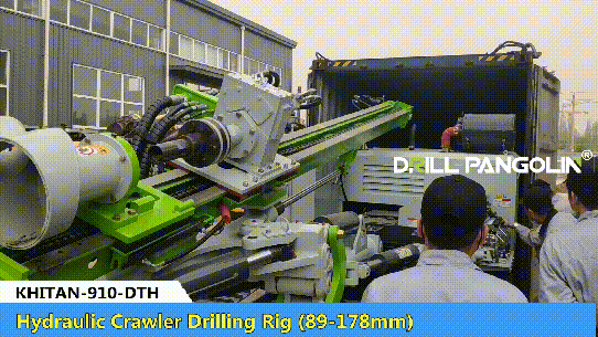 KHITAN-910-DTH hydraulic crawler drilling rig is sold to Africa
